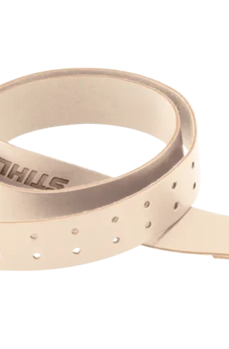 Lederen riem, 125 cm, beige